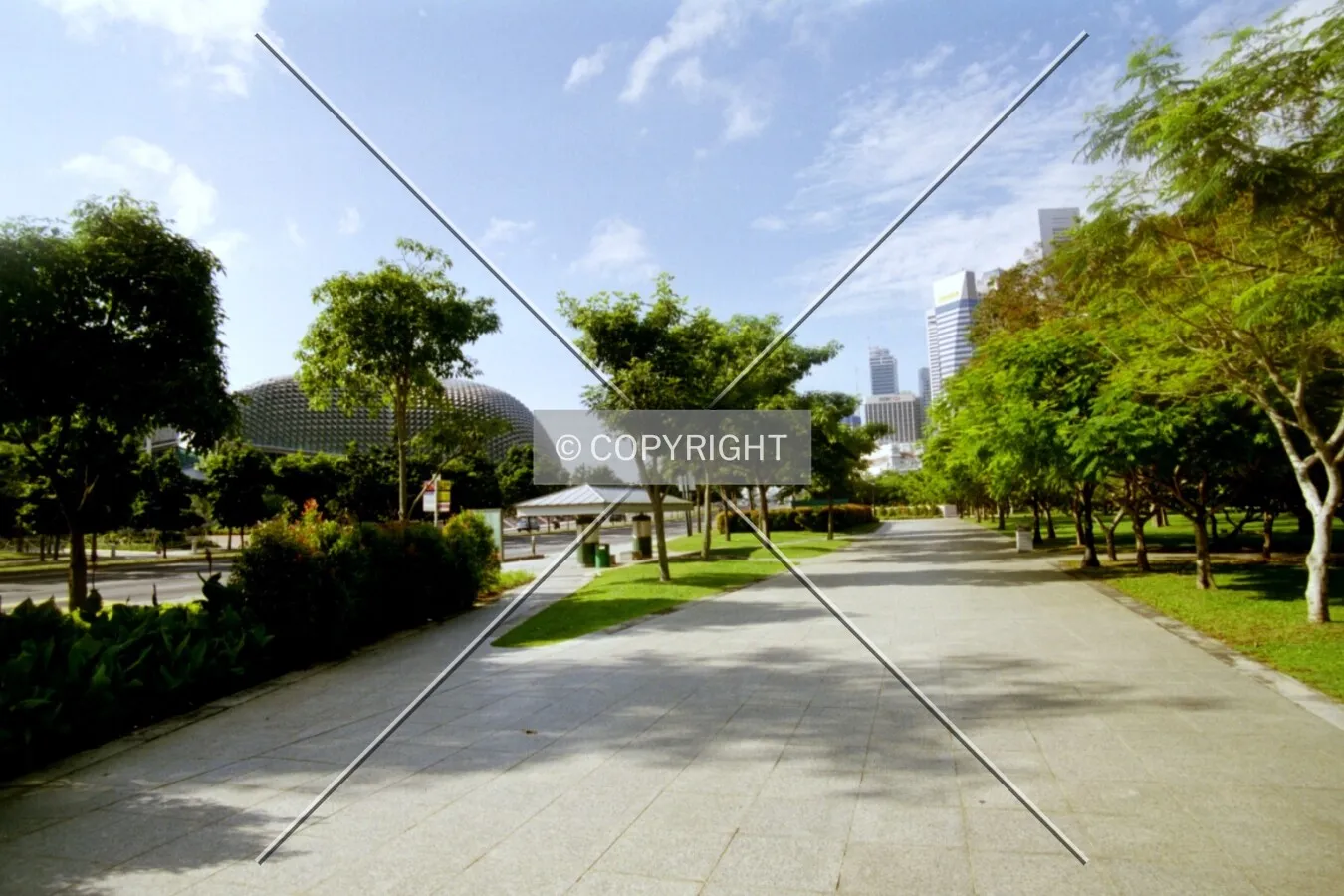 Typical park scene between the financial district and Marina City