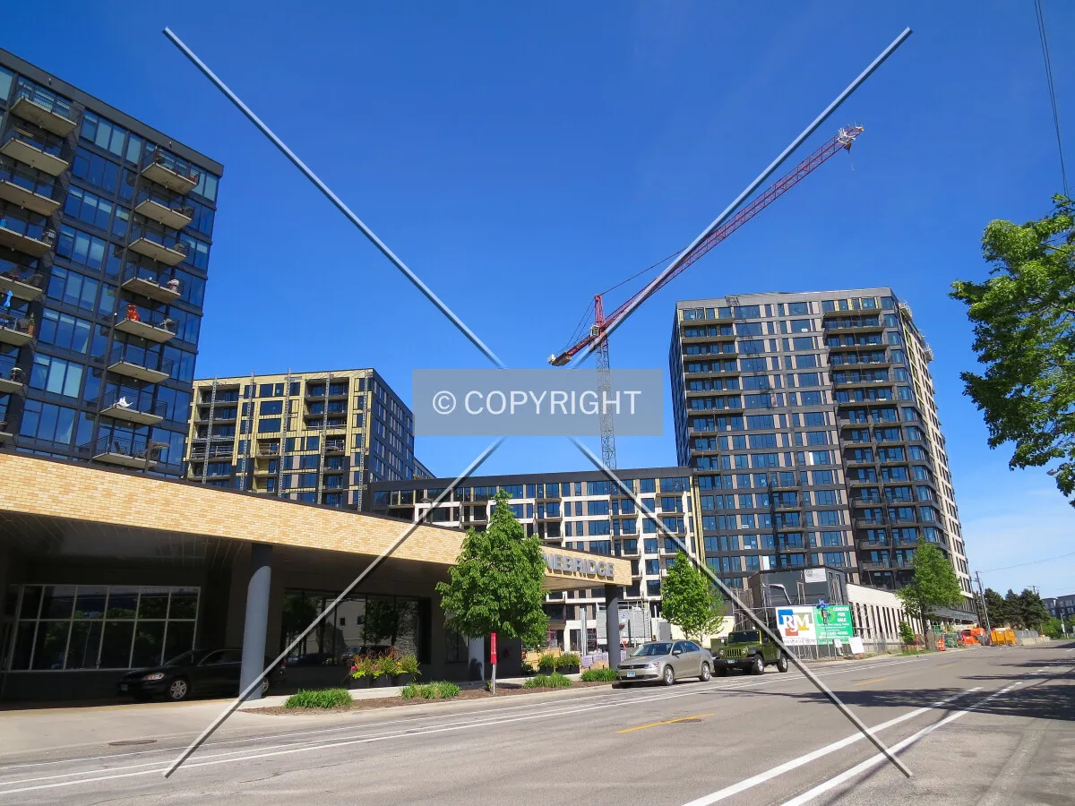 View to the east across 2nd Street South