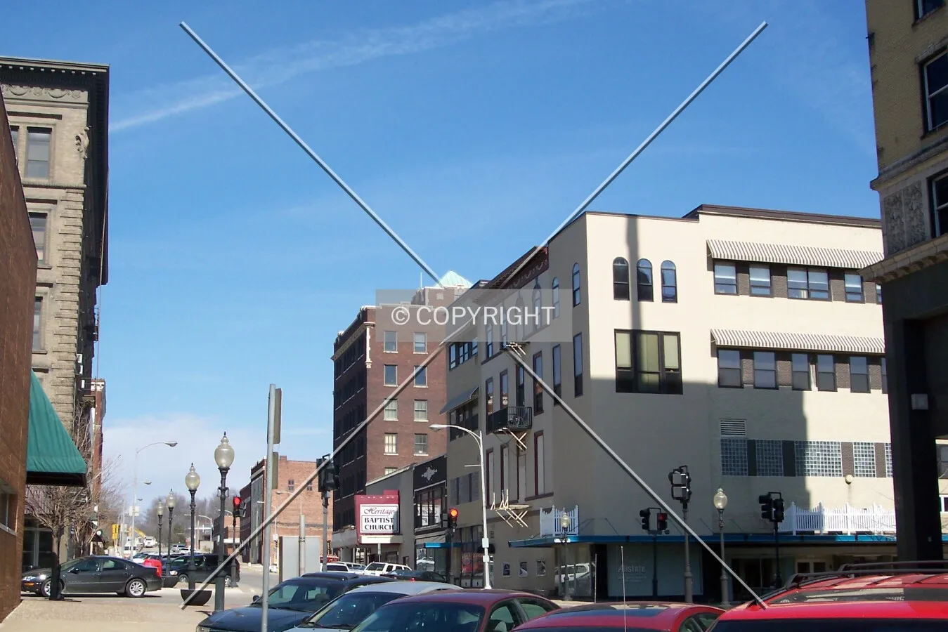 Looking north along North Third Street