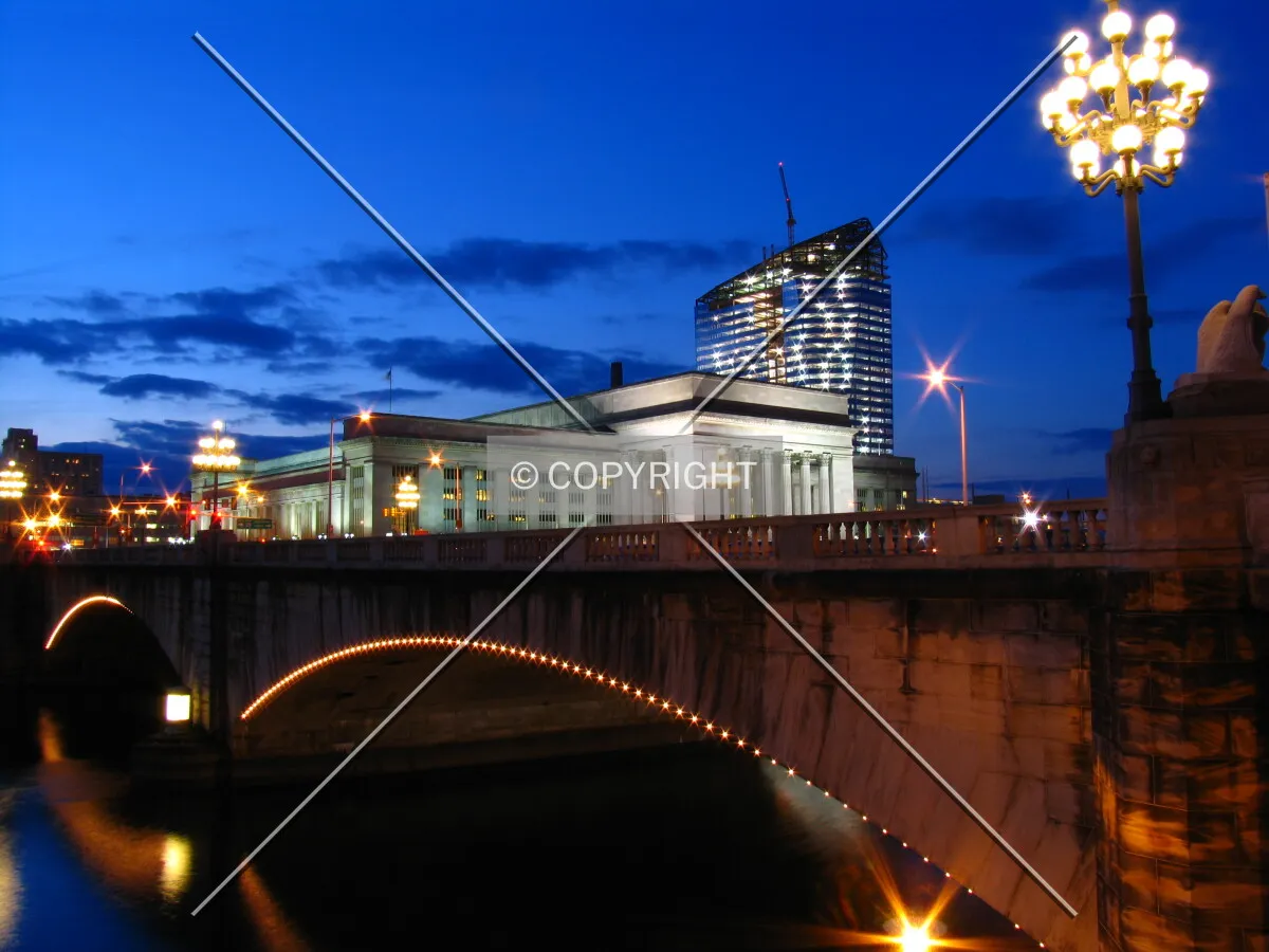 Standing above 30th Street Station and the Market Street Bridge
