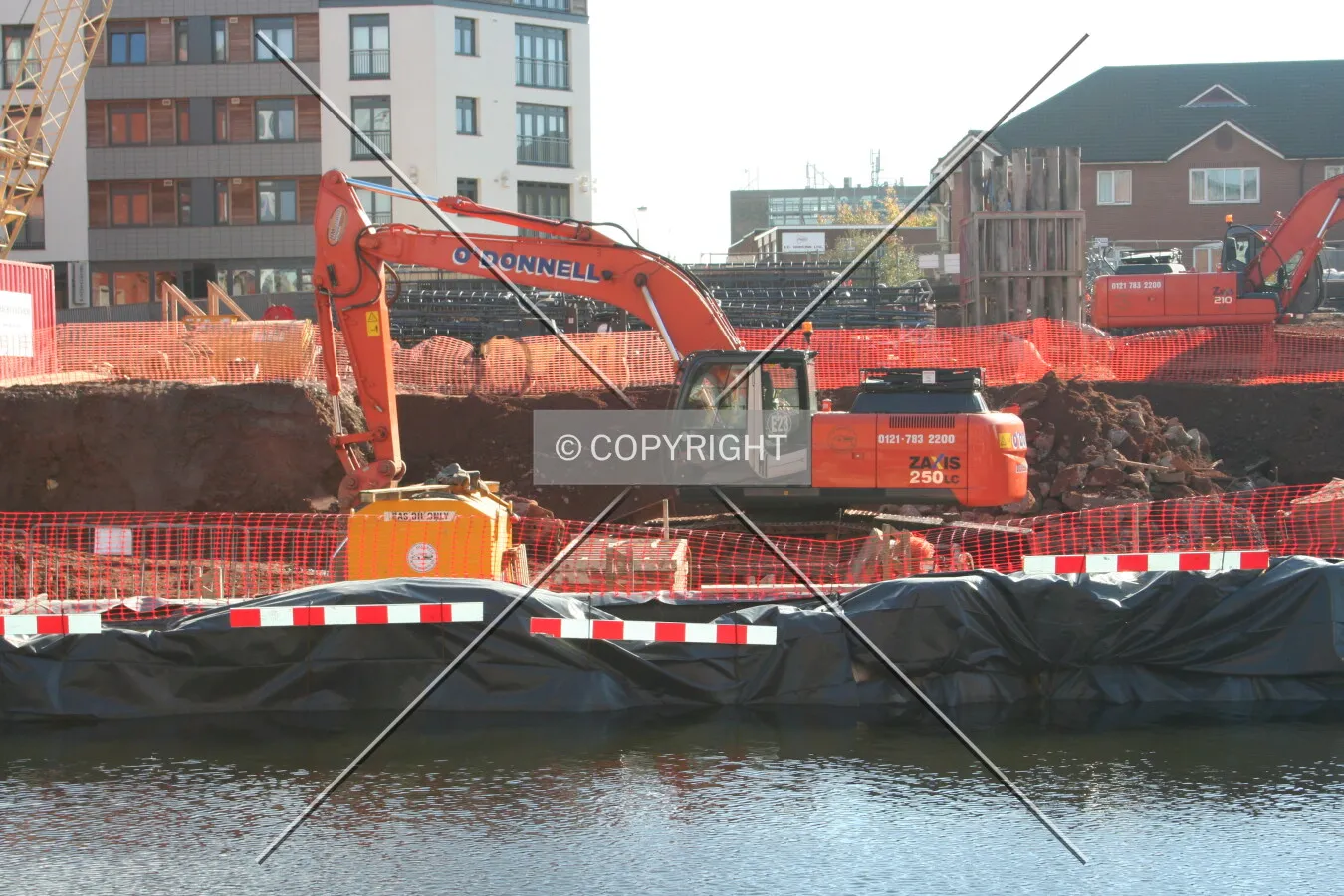 View of the construction equipment