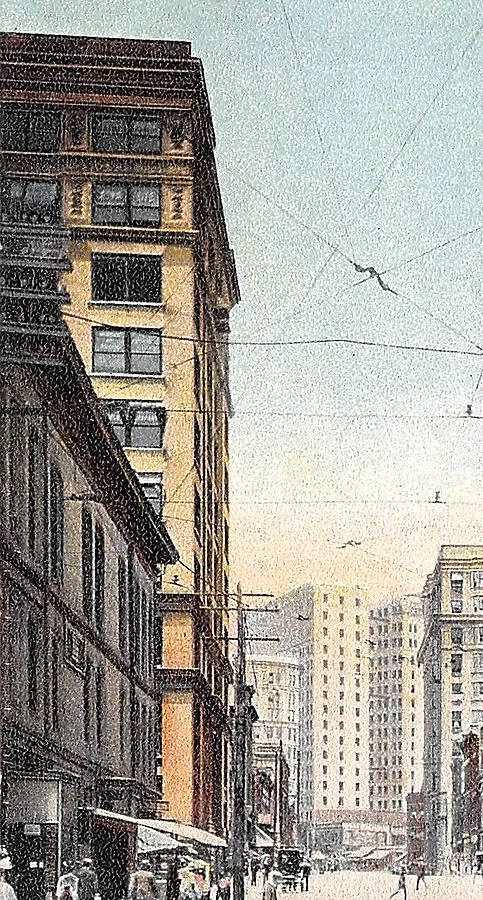 Vintage view from the southwest along Broad Street