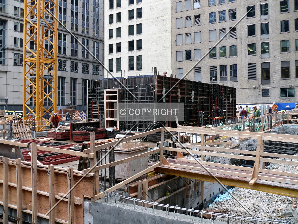 View from the southeast with the core rising