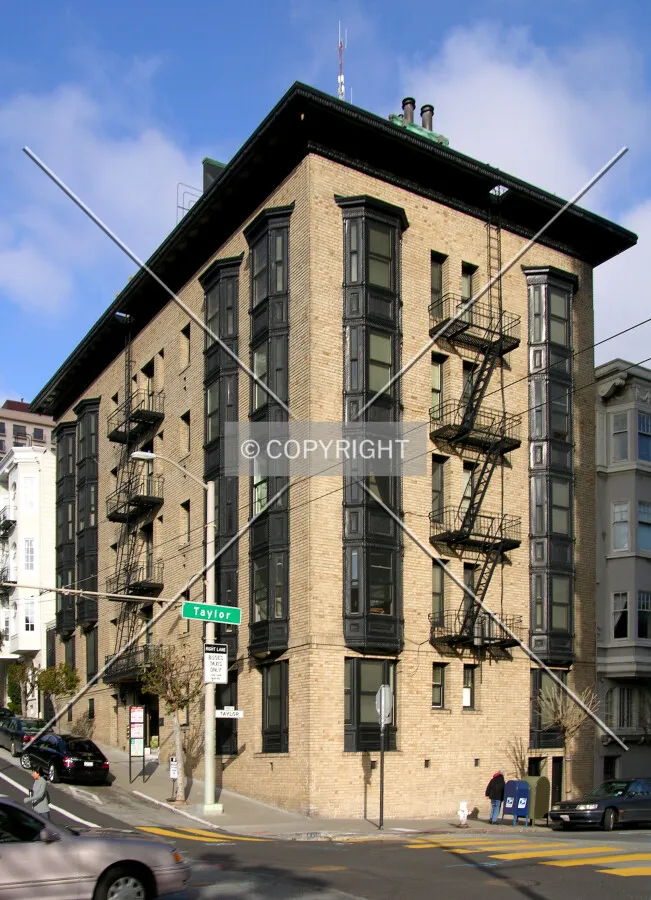 From across Sacramento Street to the southeast