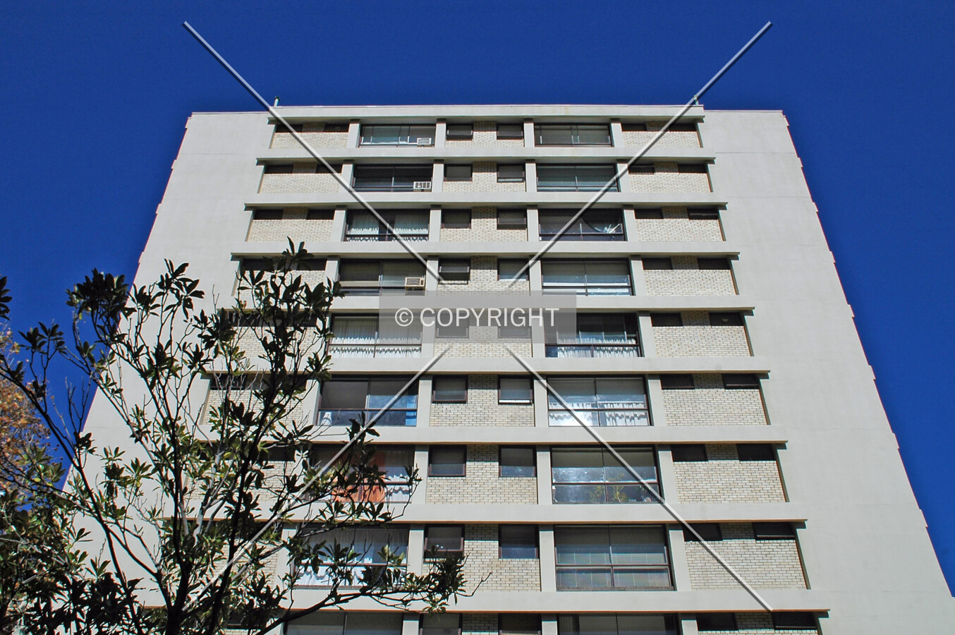 Looking up the north side