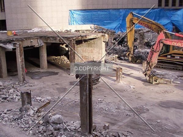 Demolition work; 9 March 2003