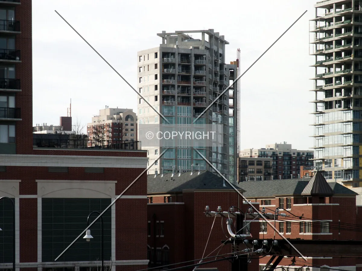 Looking northwest from the 18th Street pedestrian overpass