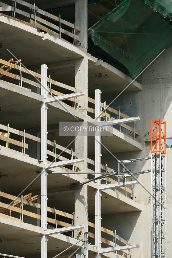 View of the balcony supports