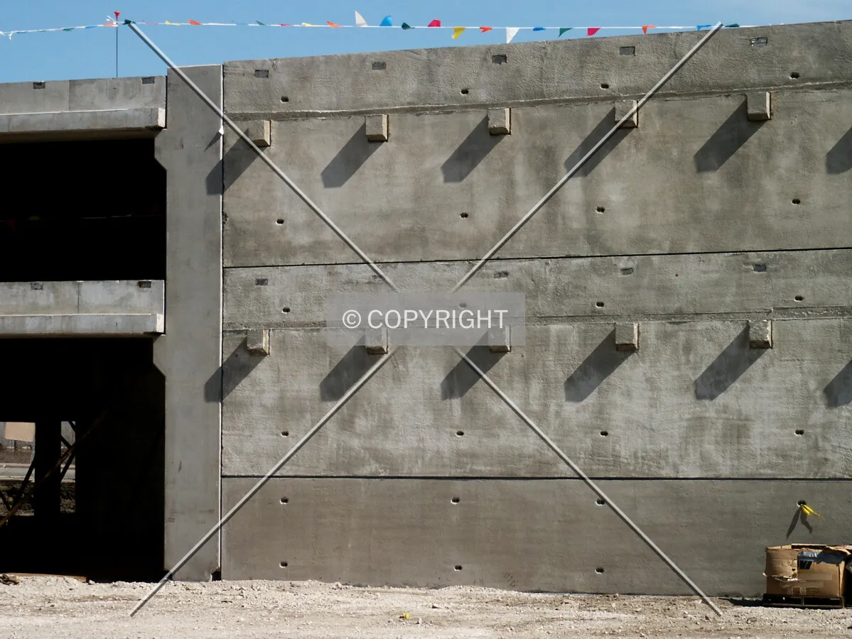 Section of the west wall and frame