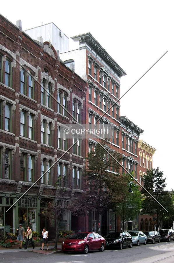 View from the northeast on College Street