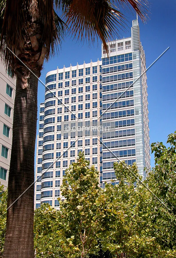 Top half of tower's south side