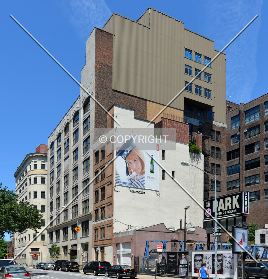 View from the southwest at Greenwich and Leroy Streets