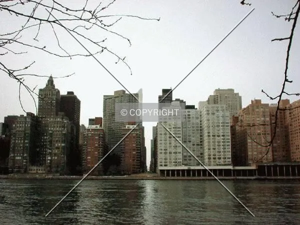 Looking down 54th Street from Roosevelt Island