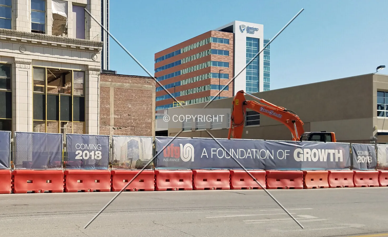 View from the north during construction; August 12, 2017