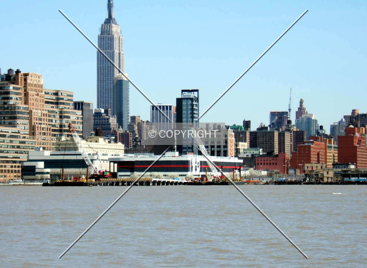 View from the west against the skyline