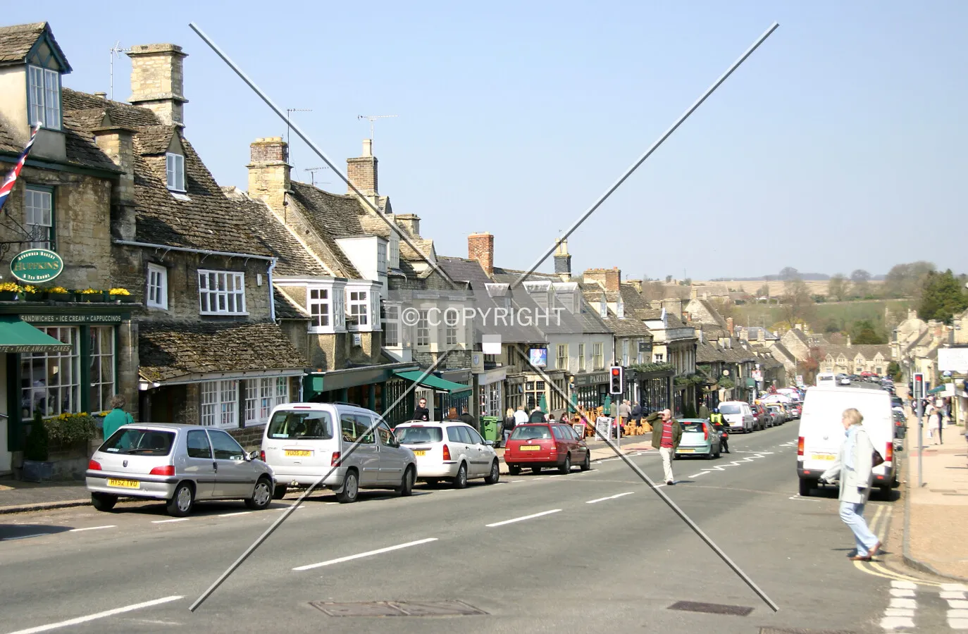 View through the town