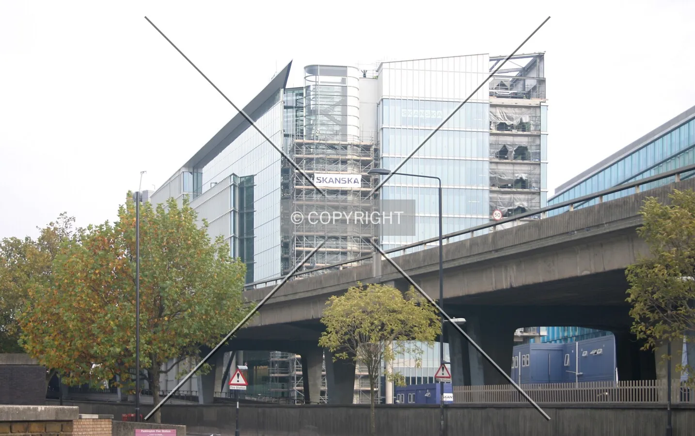 View east from the junction of Westbourne Terrace Road and Harrow Road