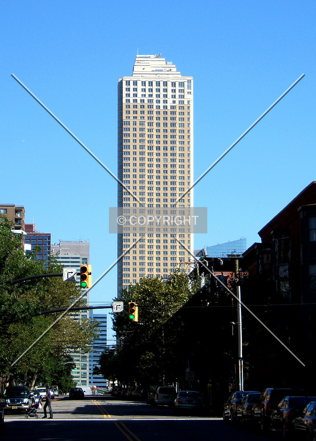 View from the southwest along Washington Street
