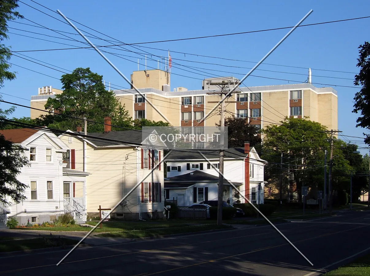 View from the northwest along Liberty Street