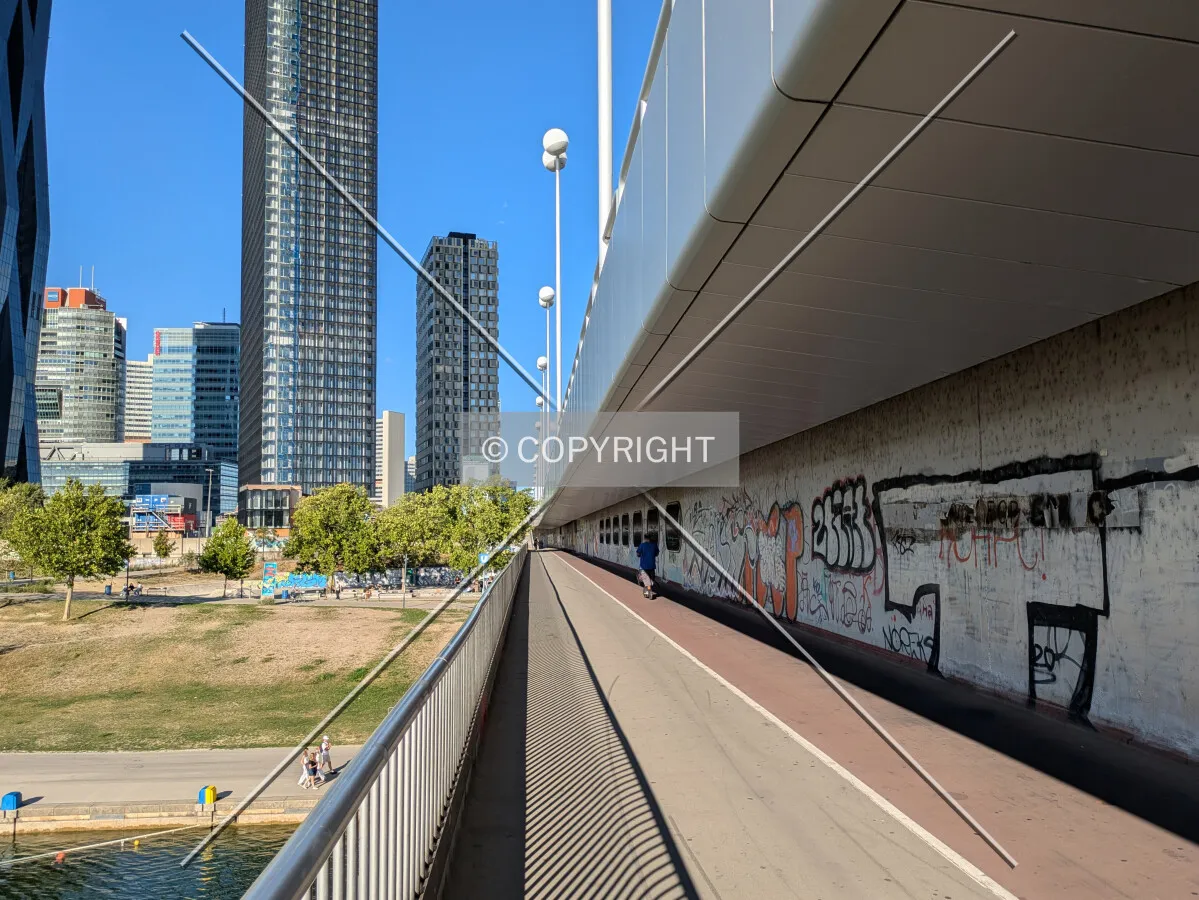 Looking northeast along the footpath