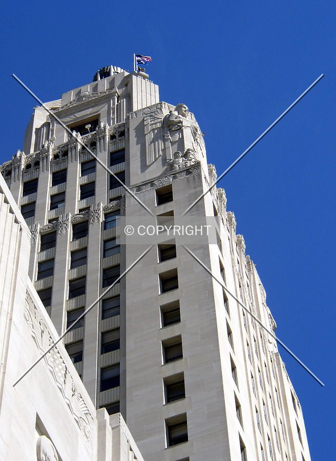 Looking northeast towards the top floors