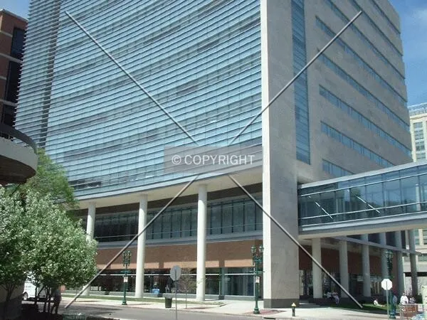 Base of building, southeast corner, from Euclid Avenue