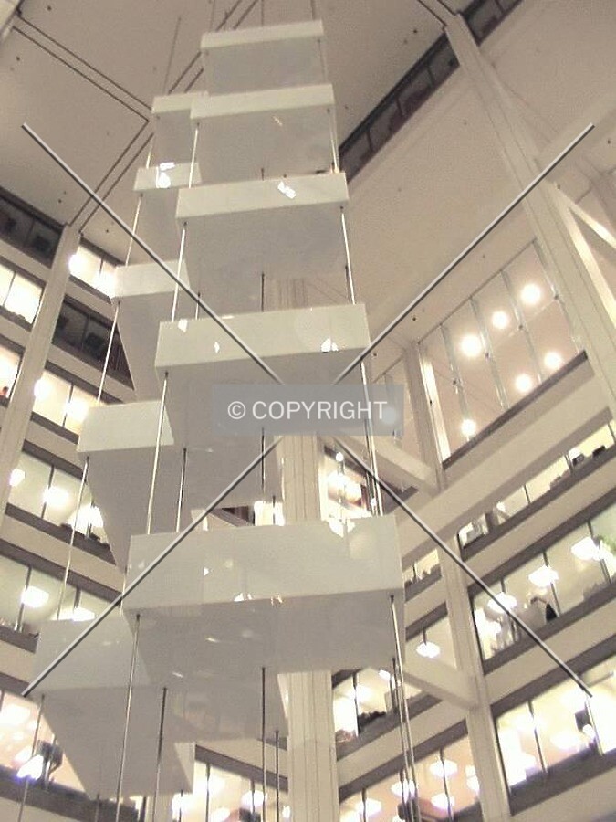 Sculpture in lobby
