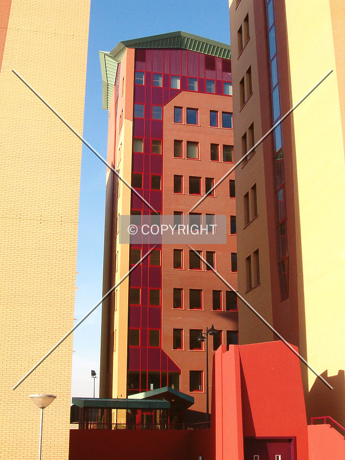 View between other buildings