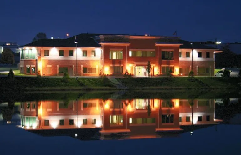 View from the south at night