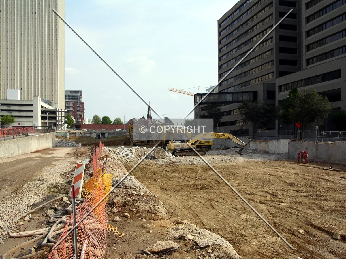 Final stages of clean-up following the February 2007 implosion