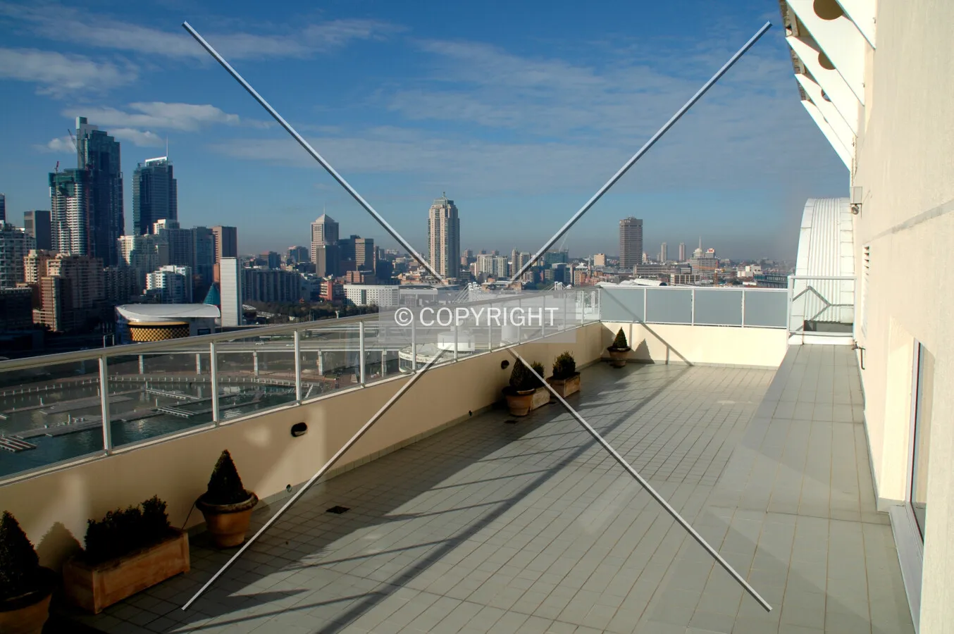 The rooftop terrace