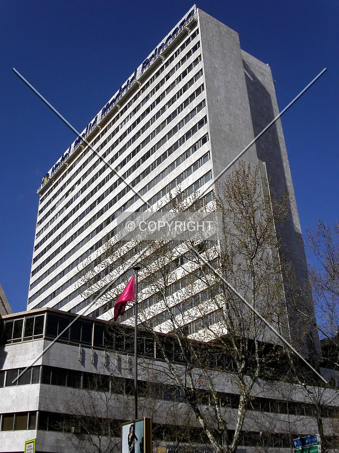 Looking up from Calle Princesa