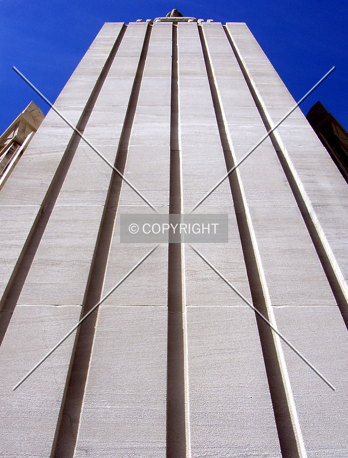 Looking up the southeast corner from the observation deck