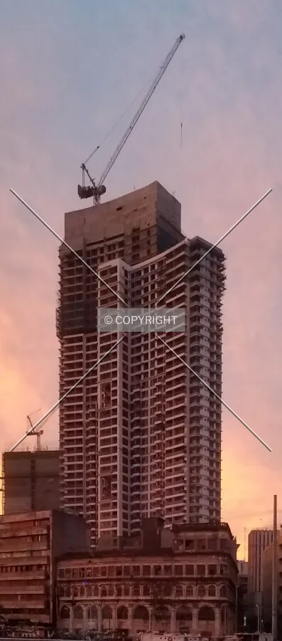 Construction view from the southeast; February 25, 2019
