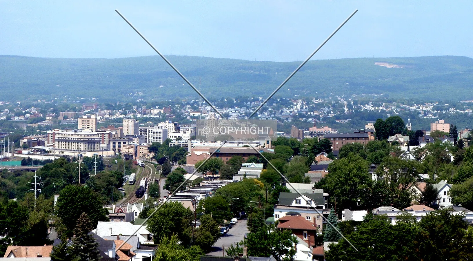Downtown from the southeast