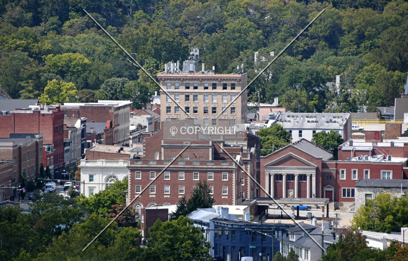 View from the southeast