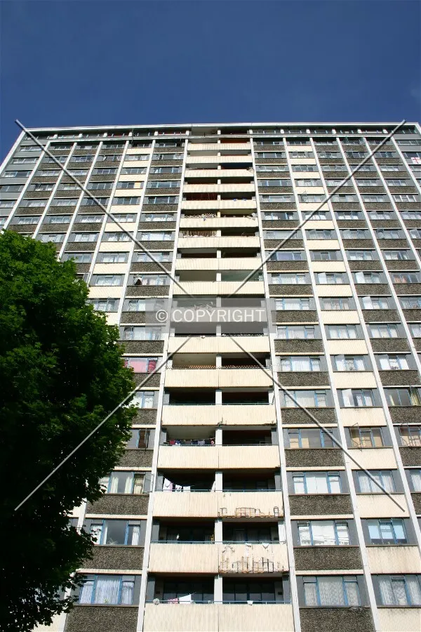Looking up from Goswell Road