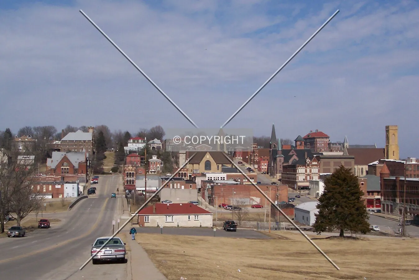 Looking north towards downtown from Sixth Street