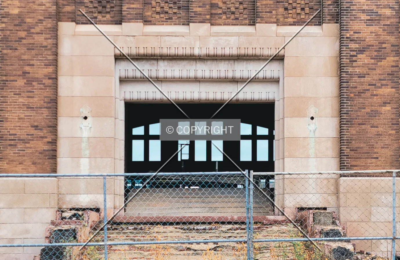 West entrance during renovation; September 4, 2021