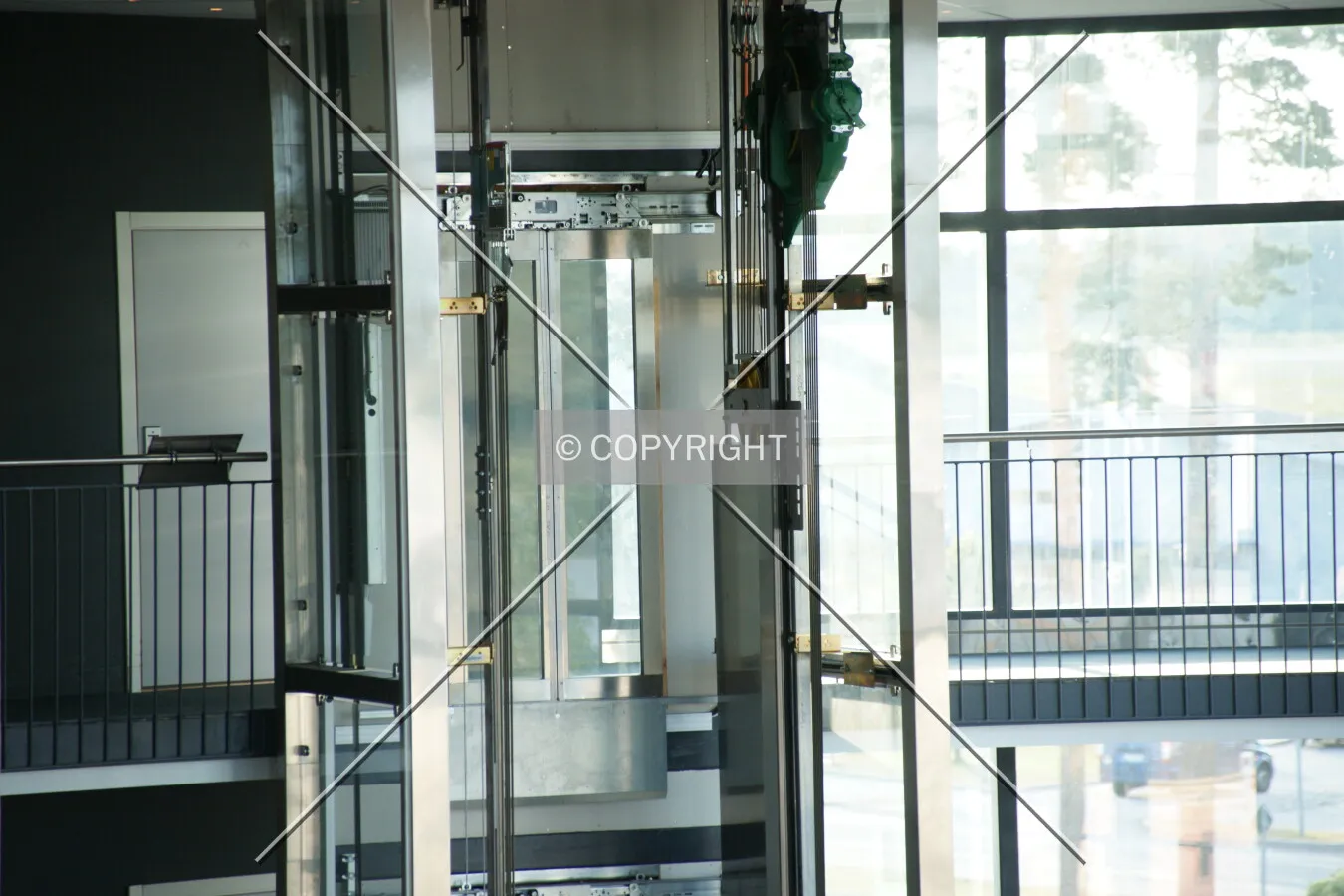 One of the two KONE elevators