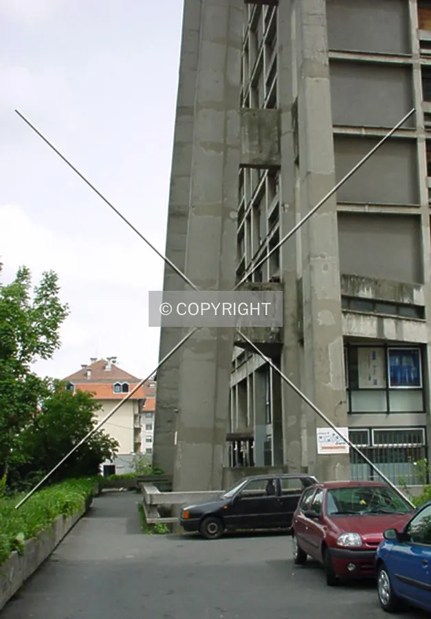 Side view: Base of the tower