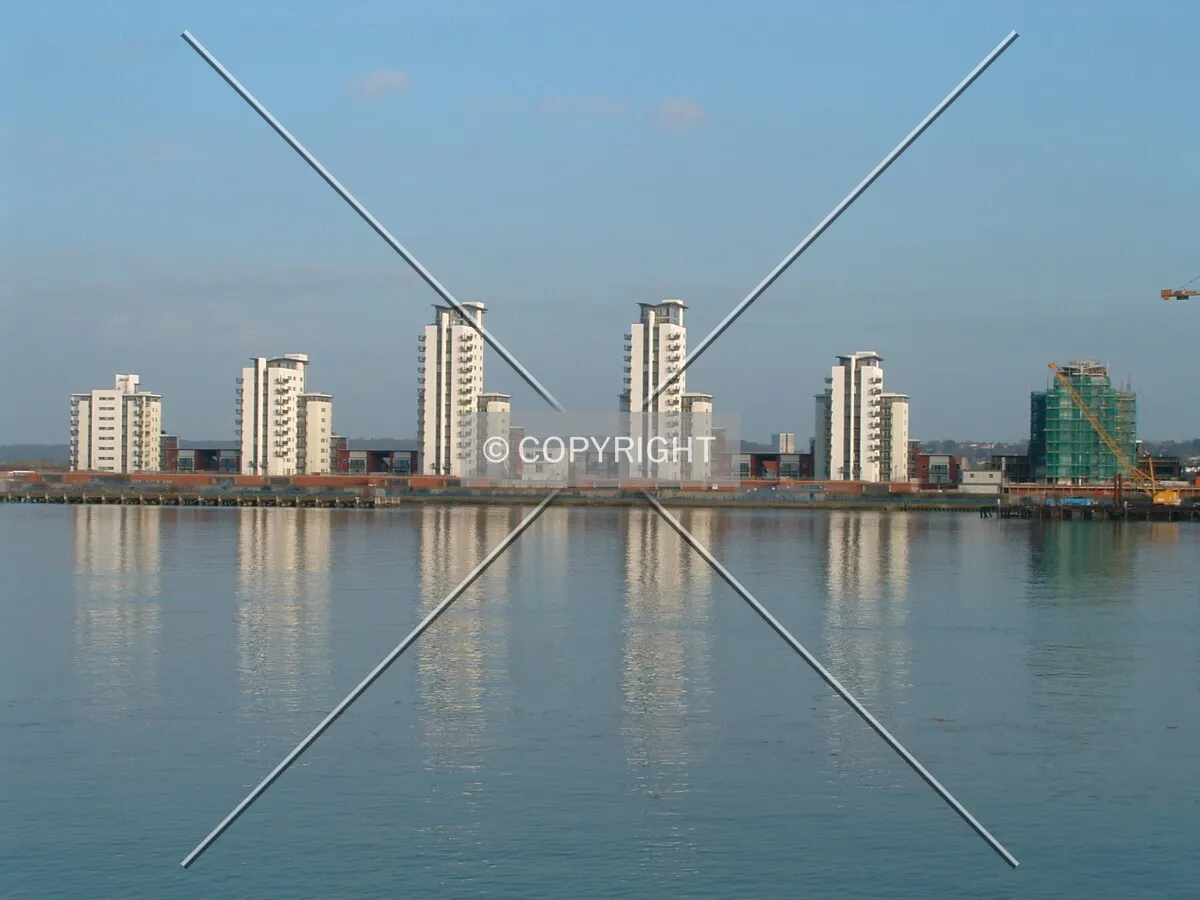 The complex taken from North Woolwich