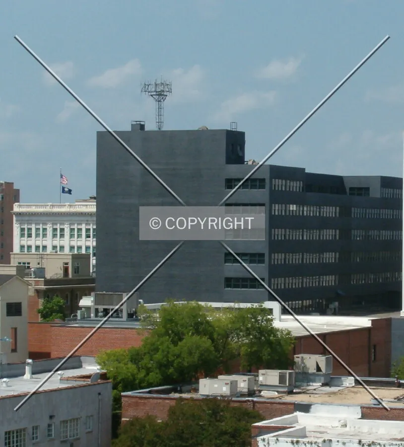 View from a neighboring building looking west