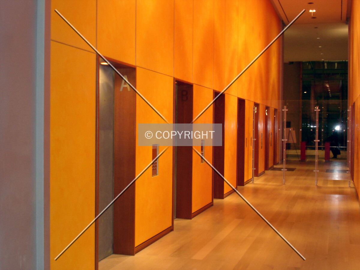 Elevators in the lobby