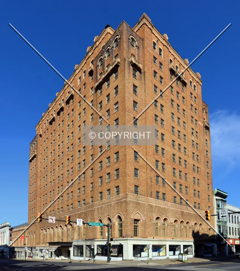 View from the southwest at 6th and Hamilton Streets