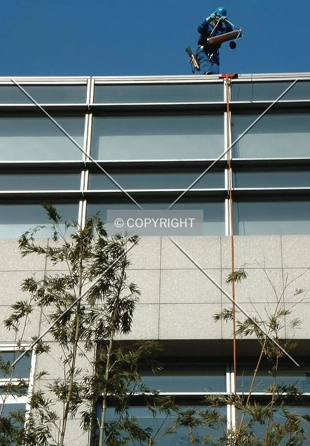 Working on the building