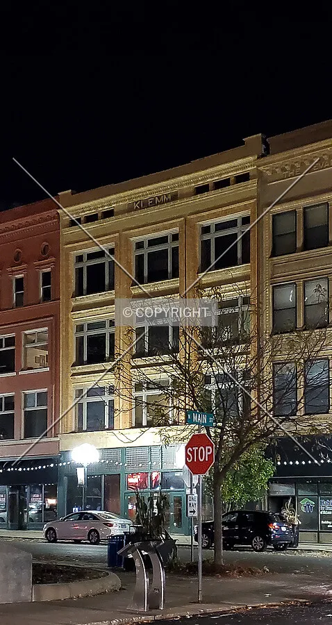Southeast view at night; November 2, 2019