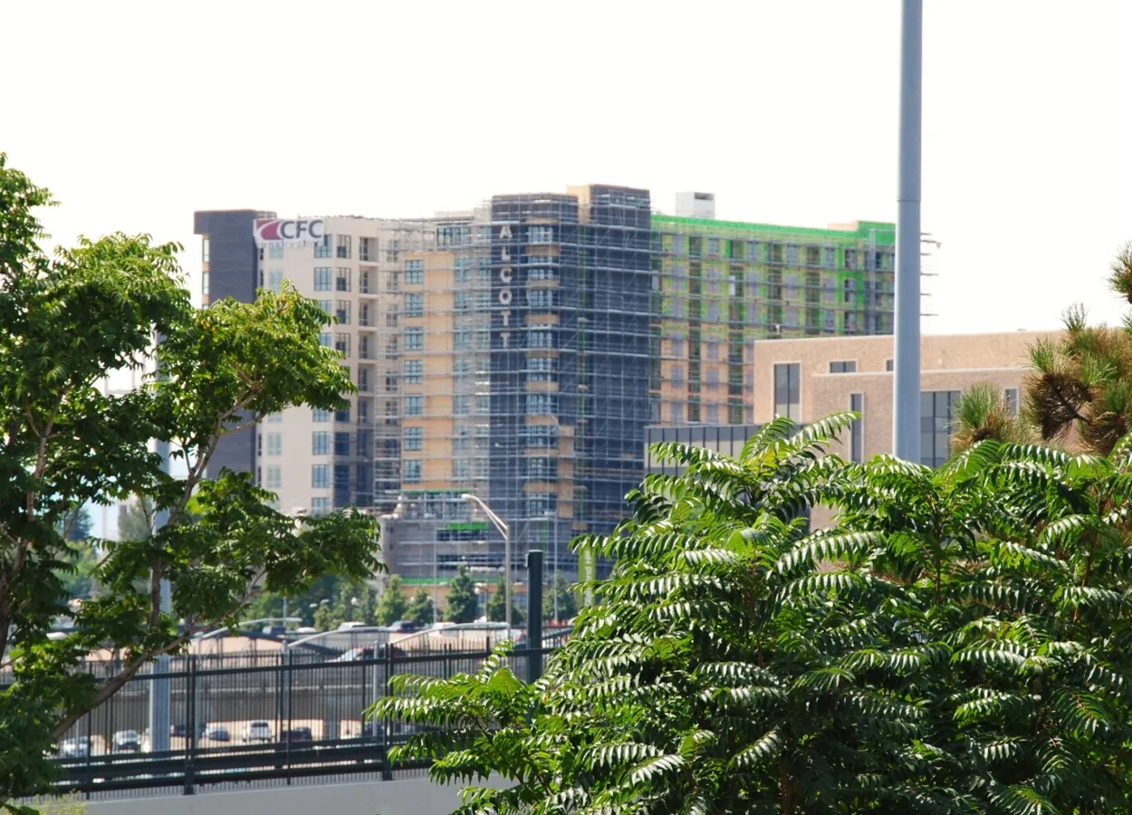 Distant view from the northeast
