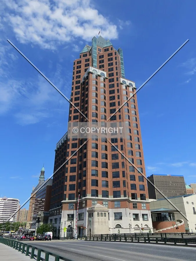 View to the east from the Kilbourn Avenue bridge over the Milwaukee River