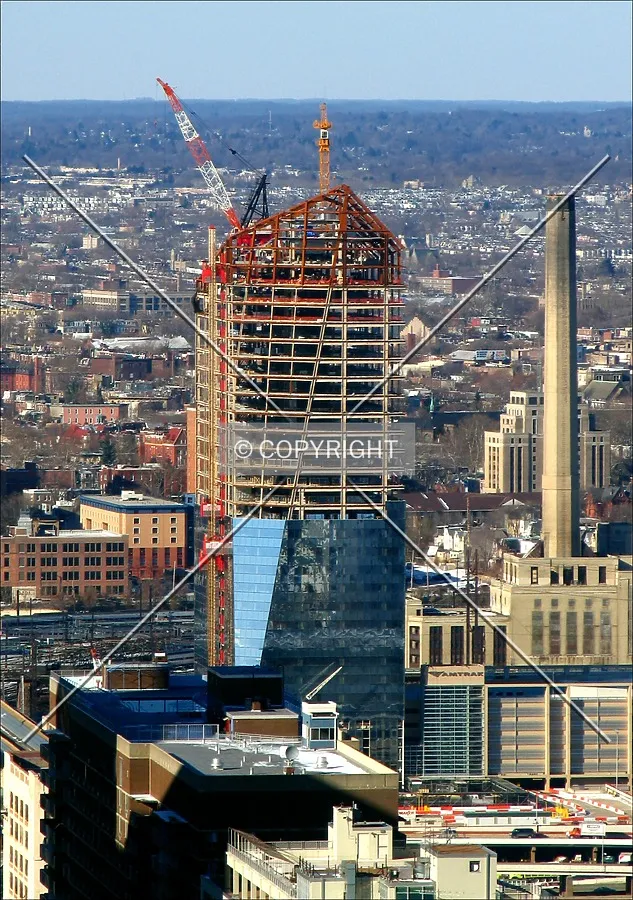 From the City Hall observation deck, 15 blocks to the east